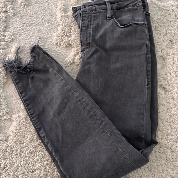 Good American Denim - Good American-Women's Black Washed High-Rise Skinny Jeans
